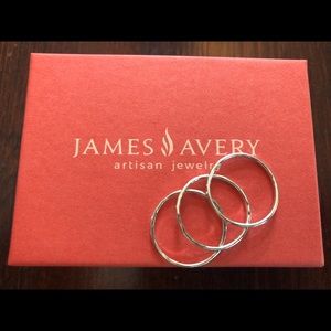 James Avery SS Delicate Forged Rings Trio